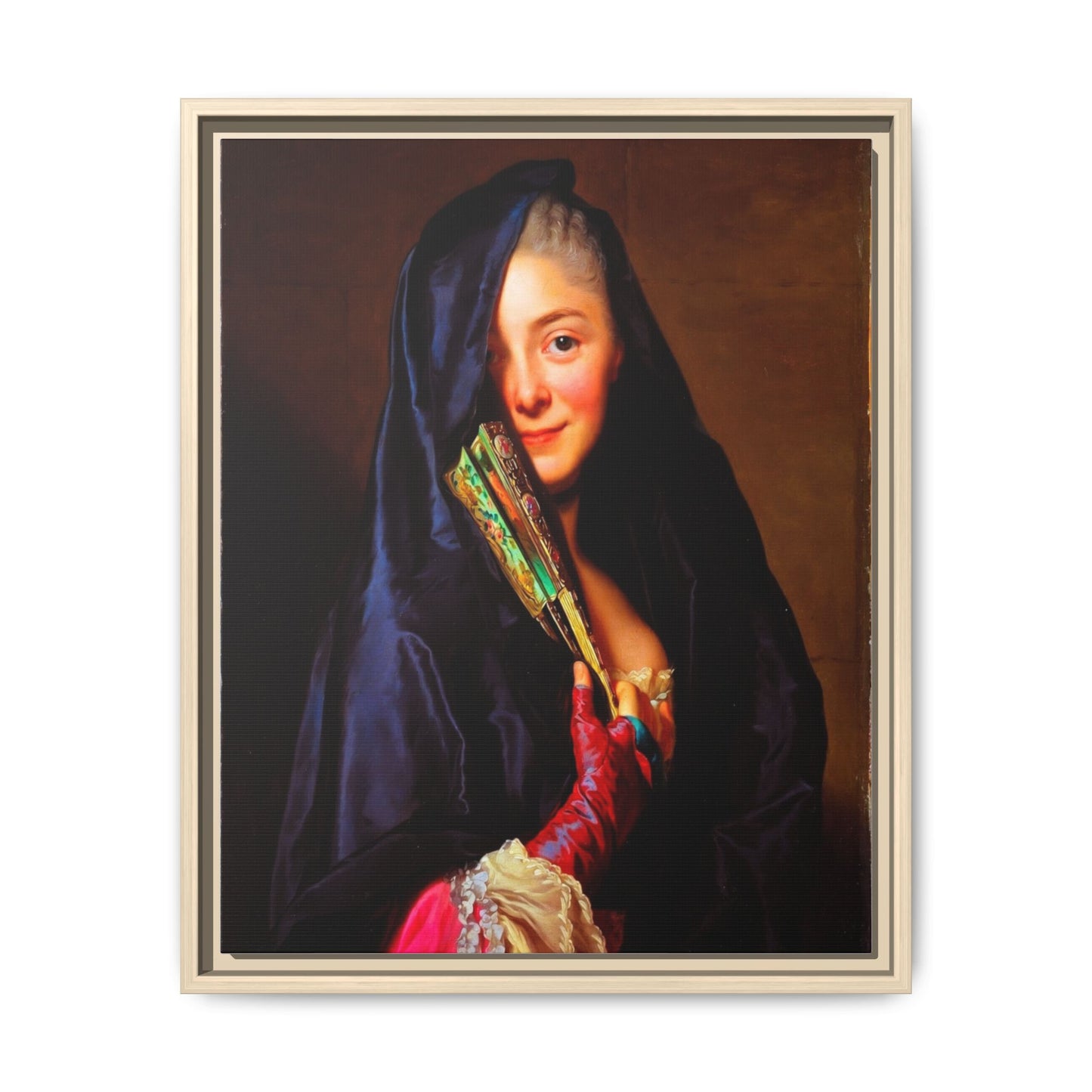 Framed Matte Canvas Wall Art — Classical Portrait Print
