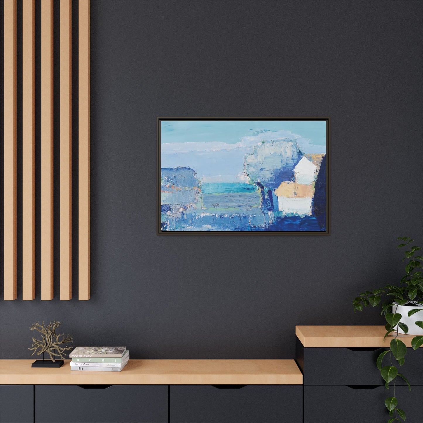 Paysage de Provence by Nicolas de Staël Framed Matte Canvas Seascape Wall Art Print