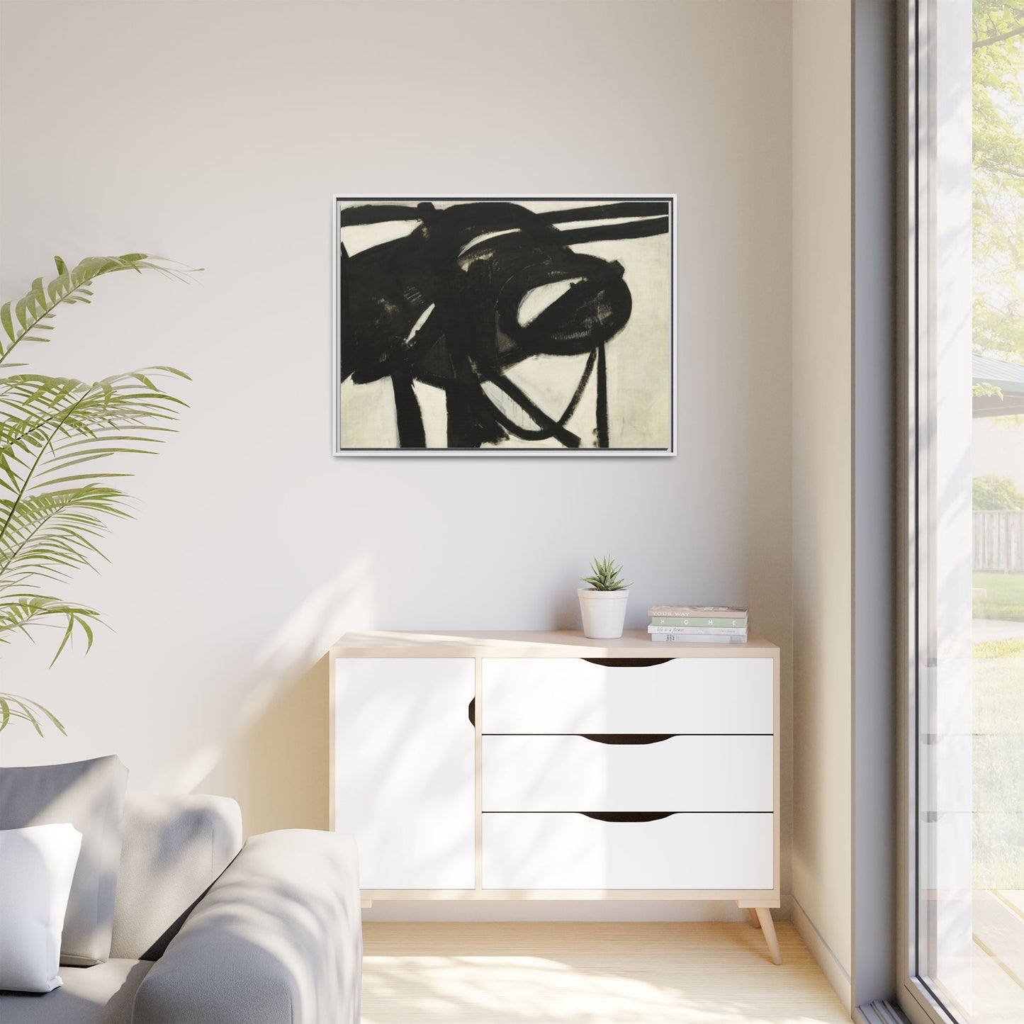 Chief by Franz Kline Abstract Matte Canvas Framed Wall Art