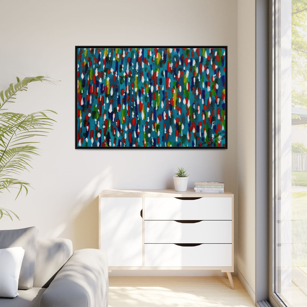 Colours Of The Soul Reflecting On Water by Ariel Chavarro Avila Matte Canvas Framed Art