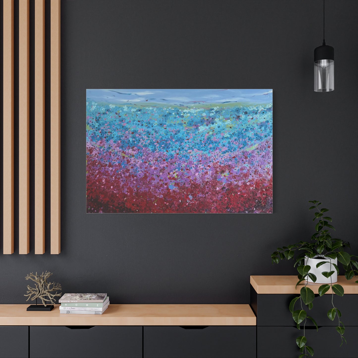 Bloom by Unknown Abstract Coastal Bloom Canvas Wall Art — Matte Stretched 1.25"