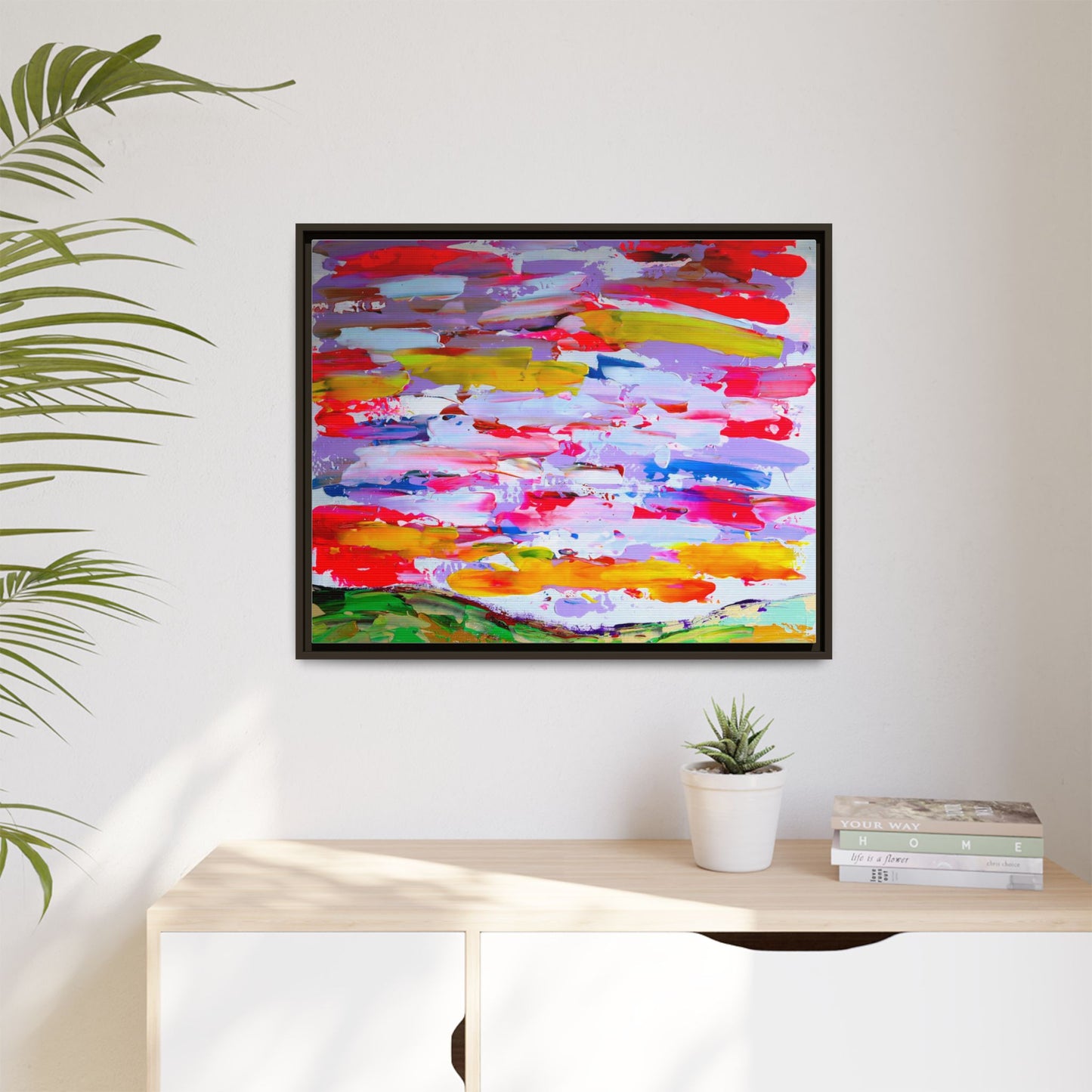 Sunny day in may by Norman Barrett Framed Matte Canvas Wall Art