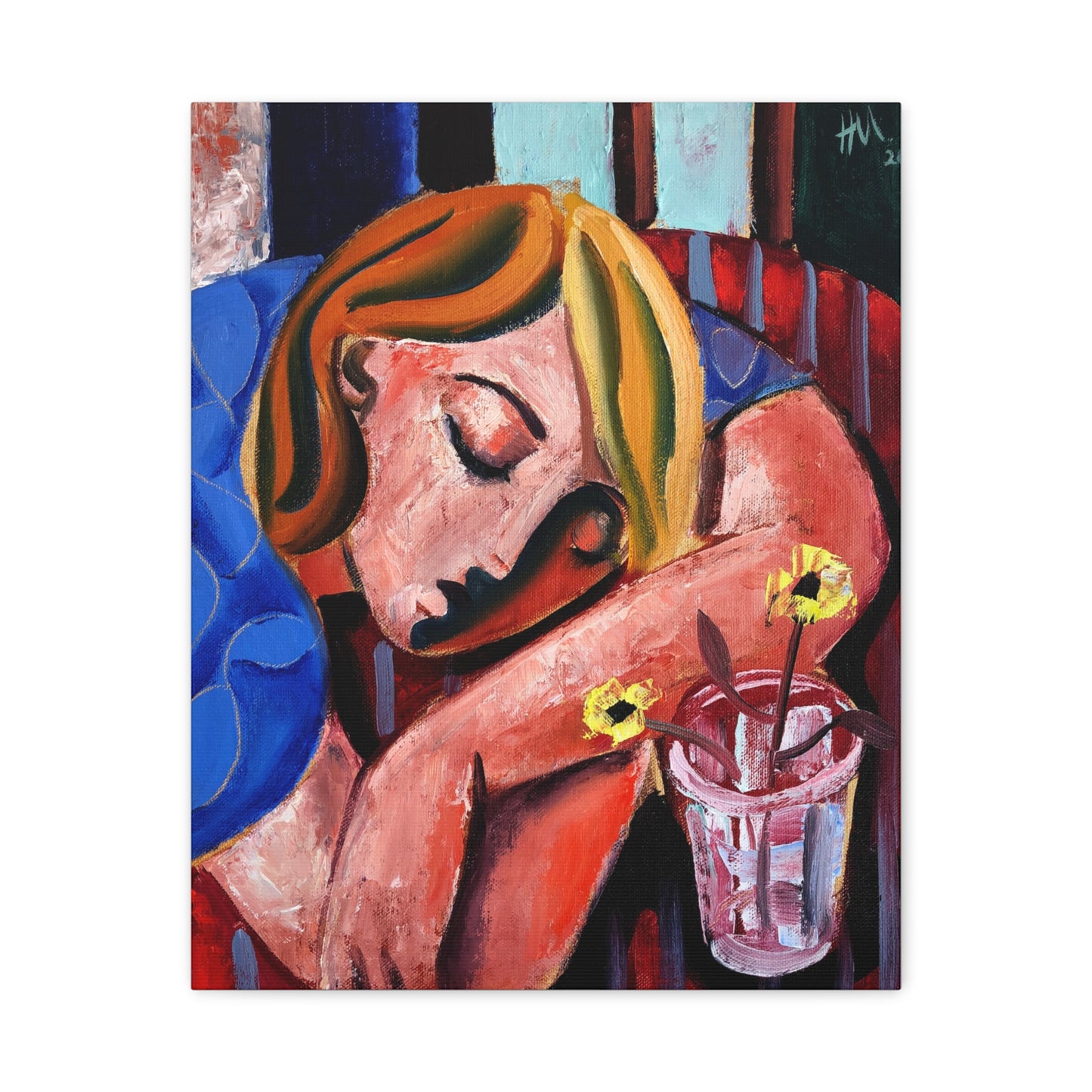 When she finally woke the world around her had changed unrecognizably by Hennie Niemann jnr Canvas Wall Art Print