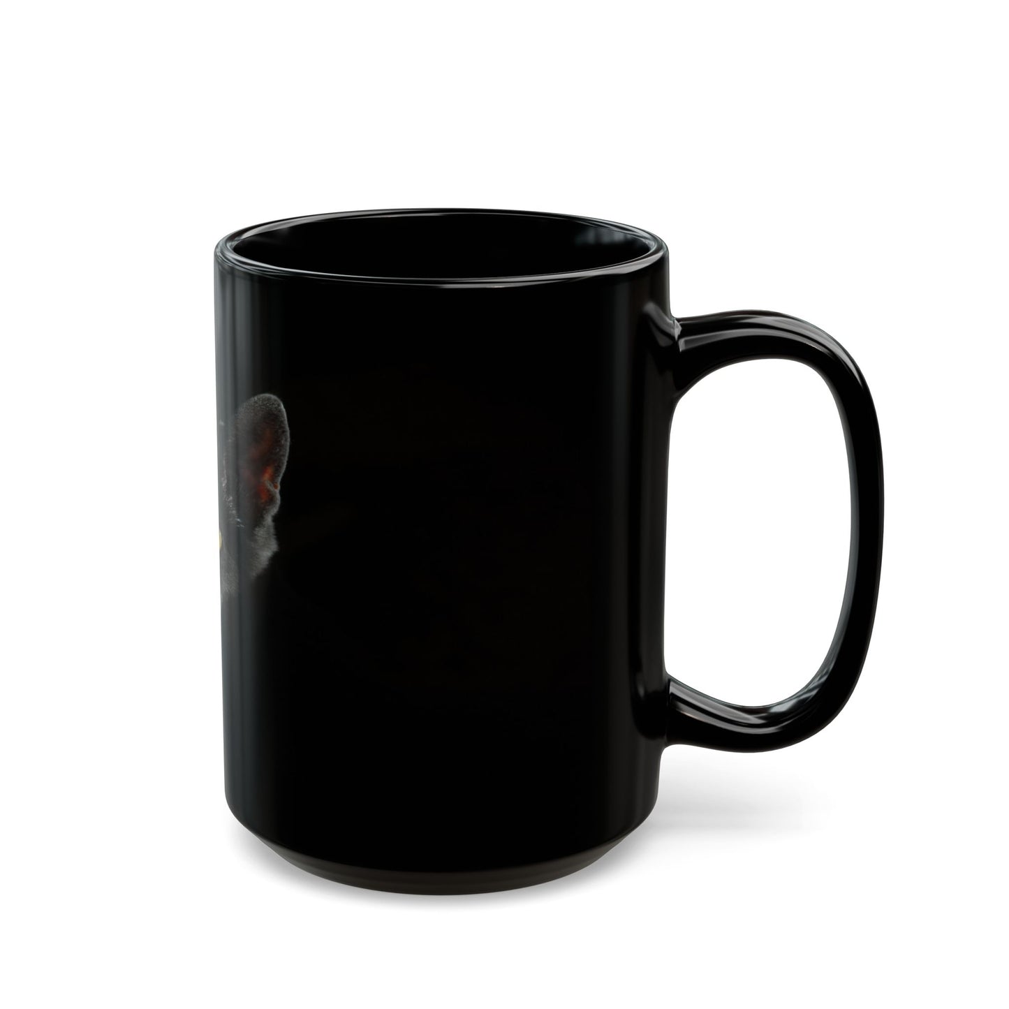 Black Cat Portrait Mug — Gothic Coffee Cup for Cat Lovers (11oz/15oz)