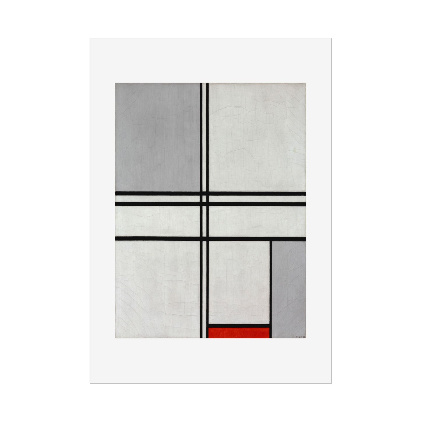 Composition (No. 1) by Piet Mondrian Abstract  Wall Art Print
