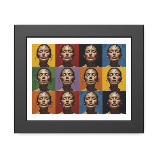 Framed Poster – Color Pop Portrait Grid Wall Art