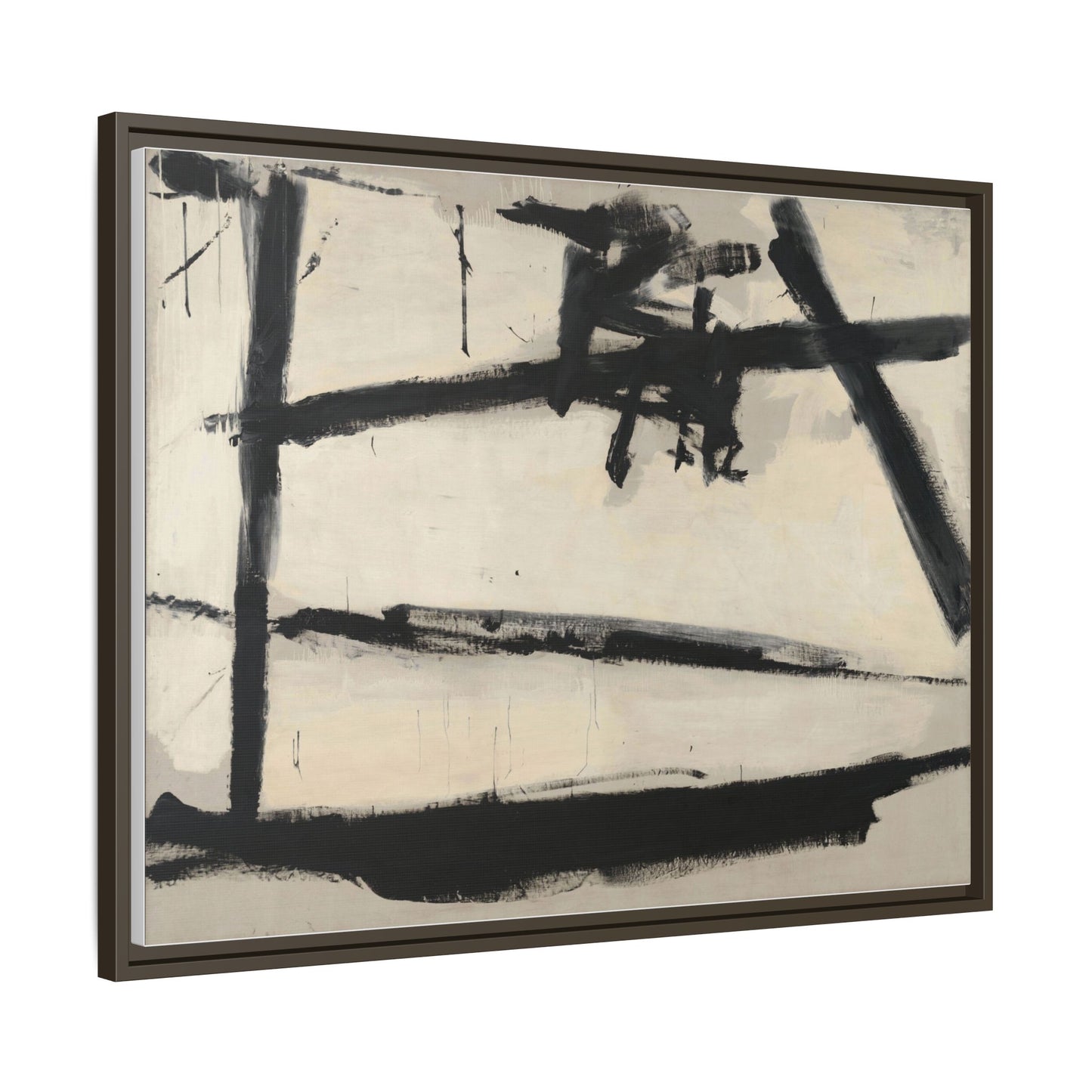 Painting Number 2 by Franz Kline Framed Abstract Canvas Art Print