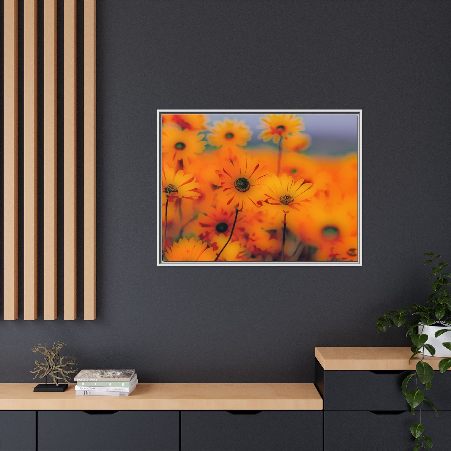 Bee Garden by Norman Barrett Framed Matte Canvas Wall Art Print