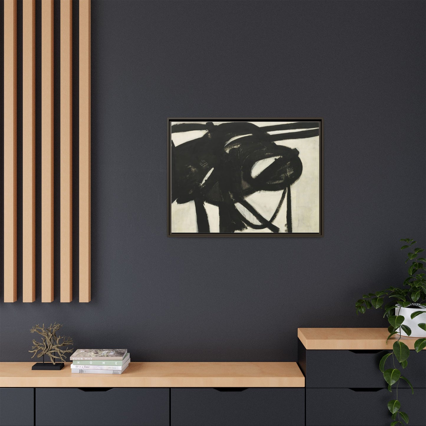 Chief by Franz Kline Abstract Matte Canvas Framed Wall Art