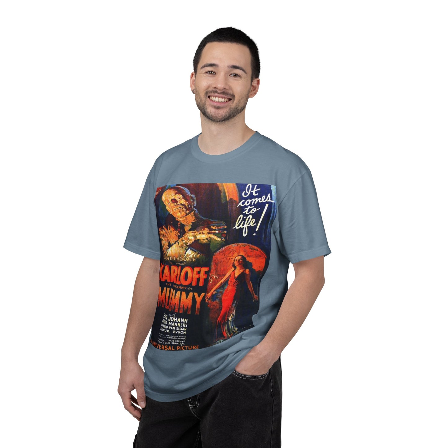 Mummy Movie Poster T‑Shirt — Vintage Karloff Horror Graphic Tee