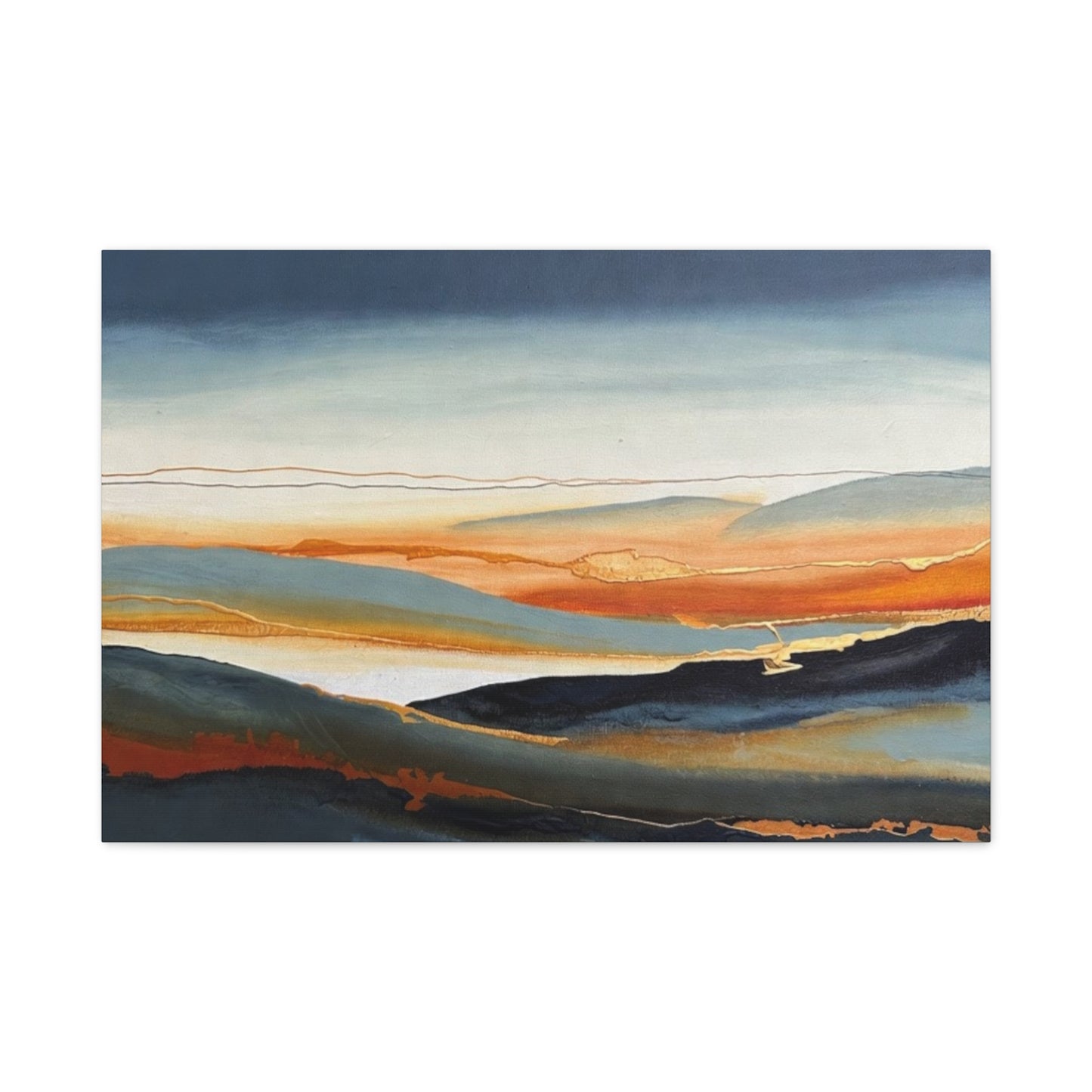 Abstract Coastal Sunset Canvas Print — Matte Stretched Wall Art