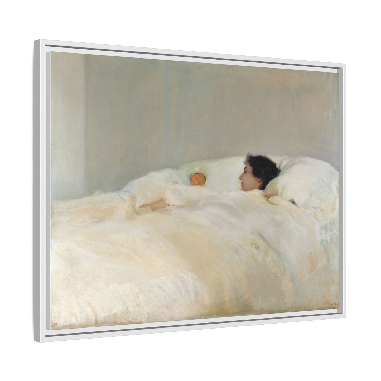 Mother by Joaquin Sorolla y Bastida Framed Matte Canvas Wall Art Print