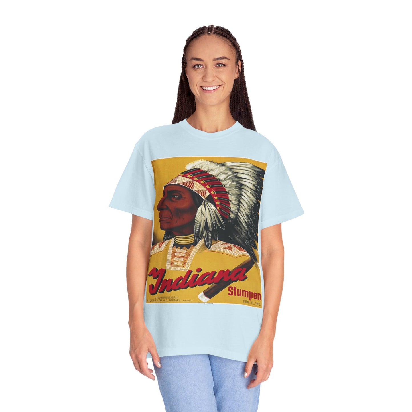 T-Shirt — Retro 'Indiana' Native Chief Vintage Poster Design