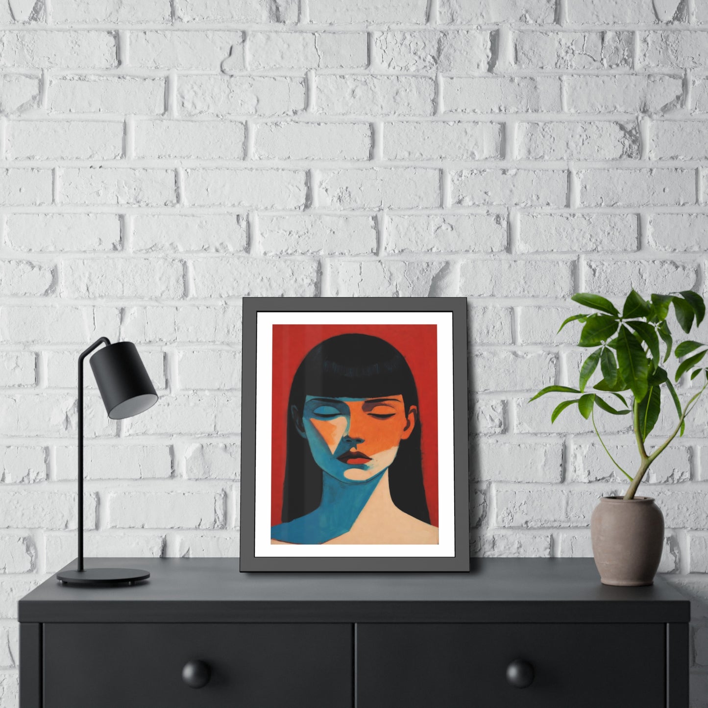 Framed Art Print — Moody Portrait Poster