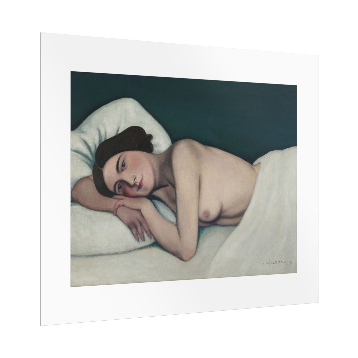 Nu au lit by Félix Vallotto  Wall Art Print