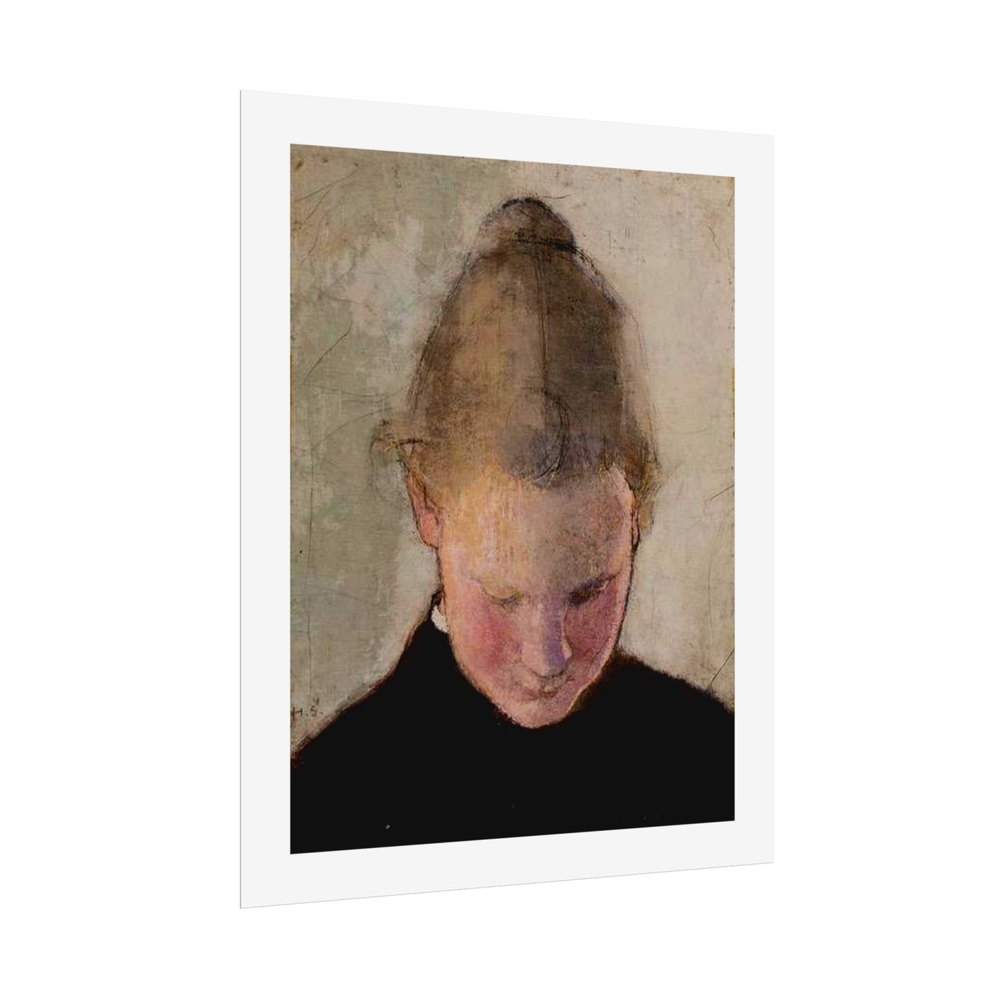 Lukeva tytto by Helena Schjerfbeck Wall Art Print