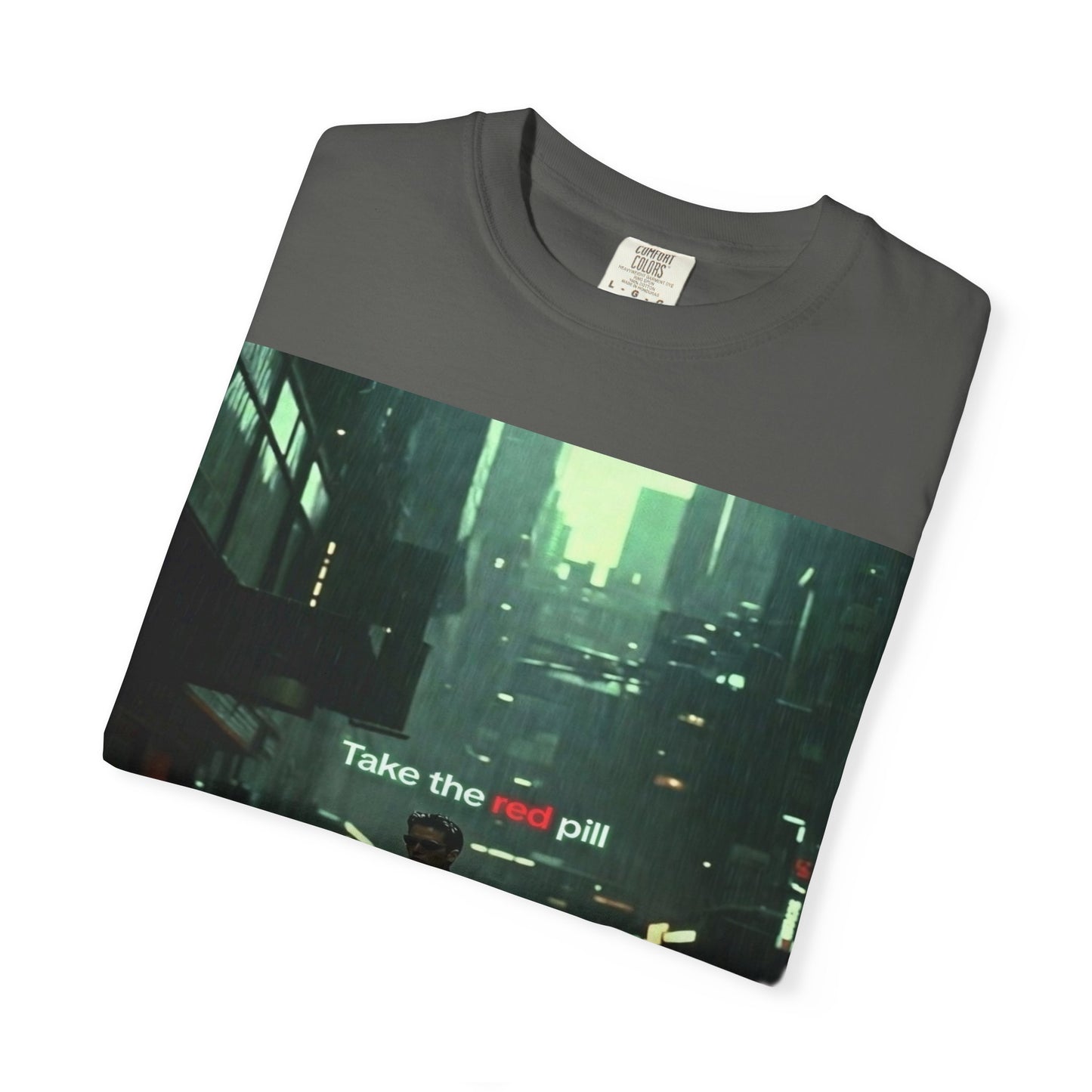 Take the Red Pill T-Shirt — Cyberpunk Noir Graphic Tee