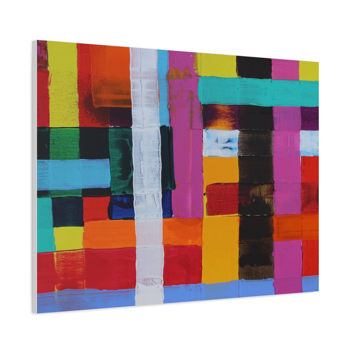 Farbfeld Malerei (Acryl) by Unknown Artist Matte Canvas Print Wall Art