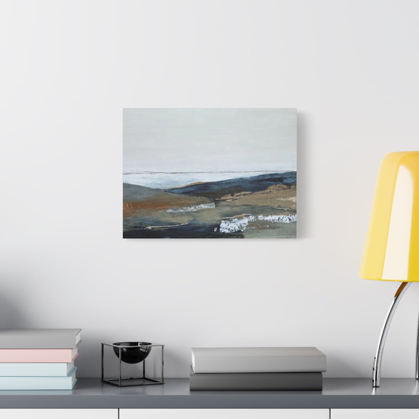 Abstract Coastal Landscape Canvas — Stretched Matte Wall Art