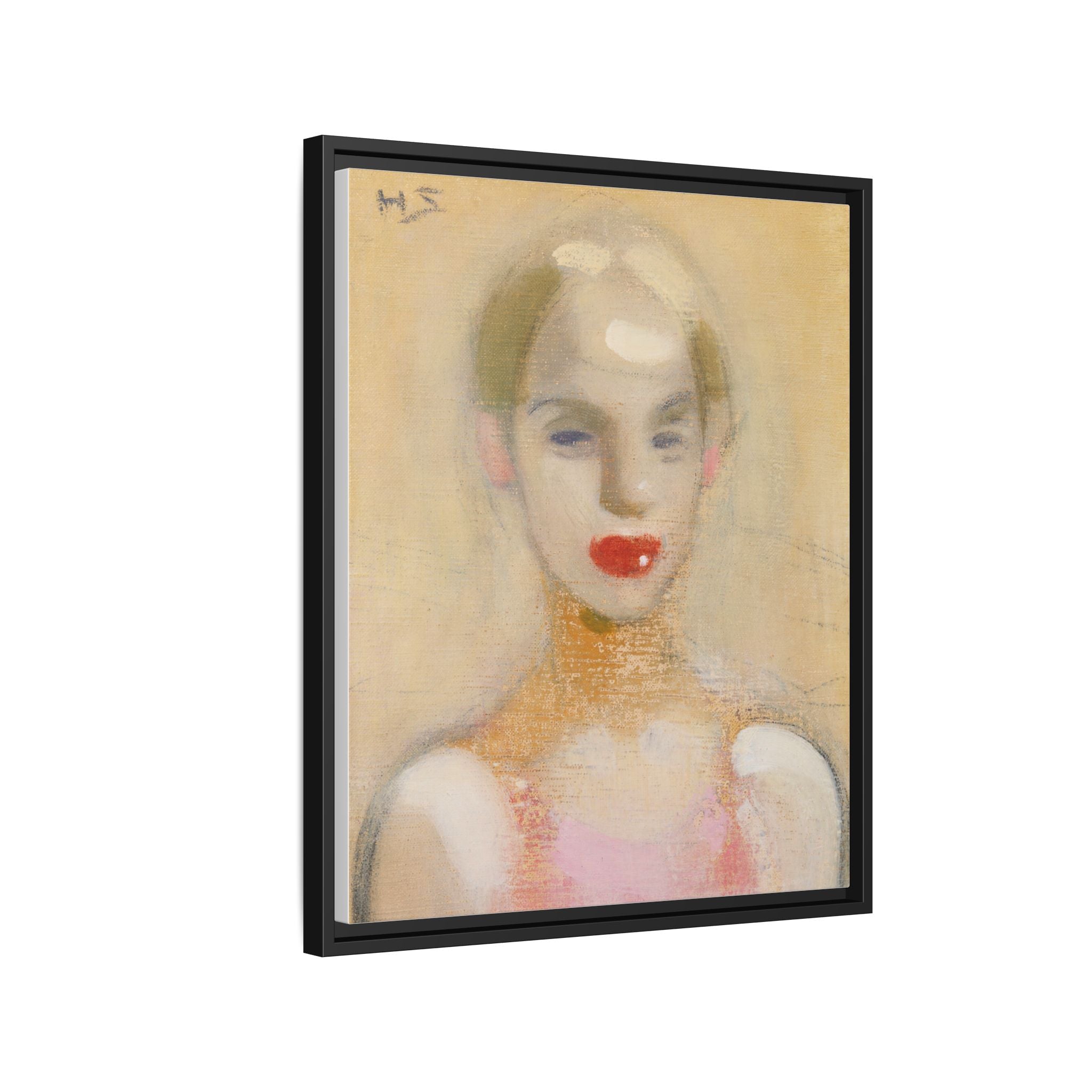 Circus Girl by Helene Schjerfbeck Framed Matte Canvas Portrait Art Print
