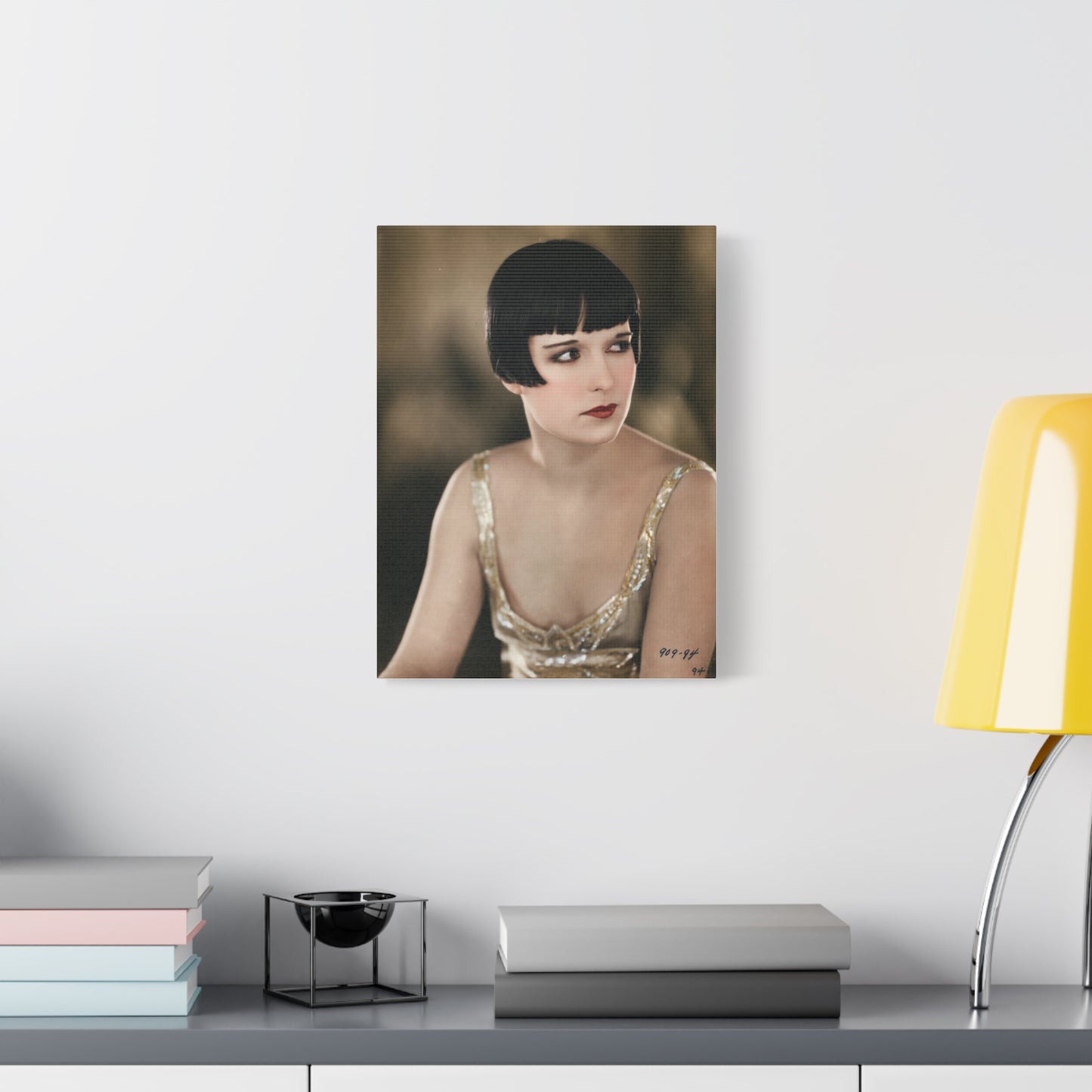 Vintage 1920s Louise Brooks Portrait Matte Canvas Print — Stretched Wall Art