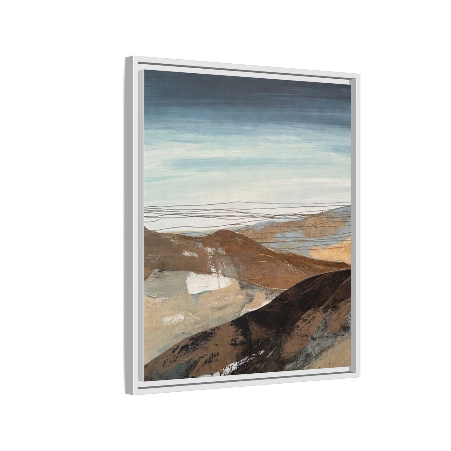 Framed Matte Canvas Art — Serene Abstract Landscape