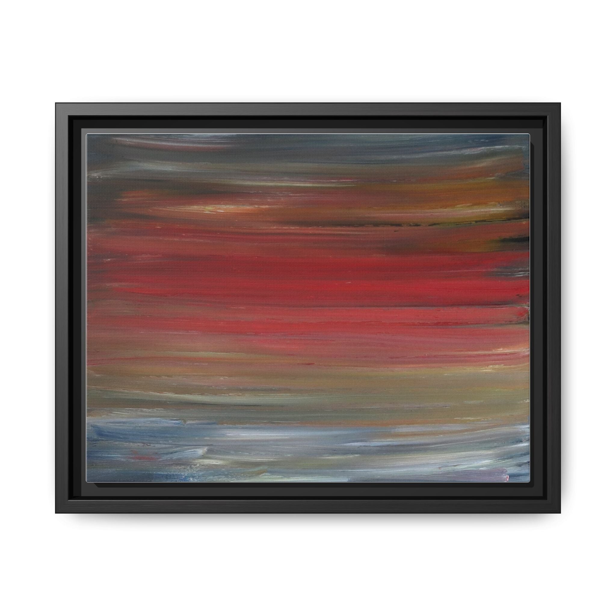 Misty morning by Norman Barrett Framed Matte Canvas Wall Art