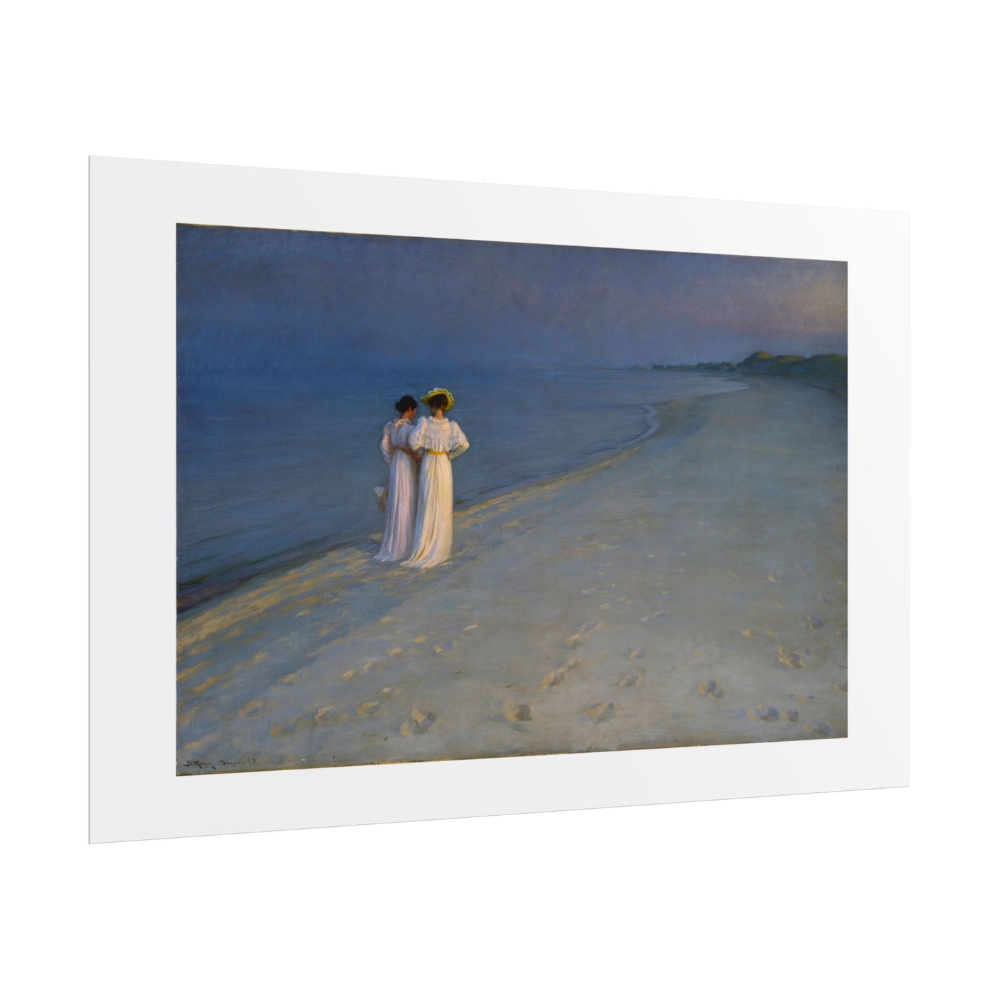 Summer evening on Skagen's Beach by P.S. Krøyer Wall Art Print