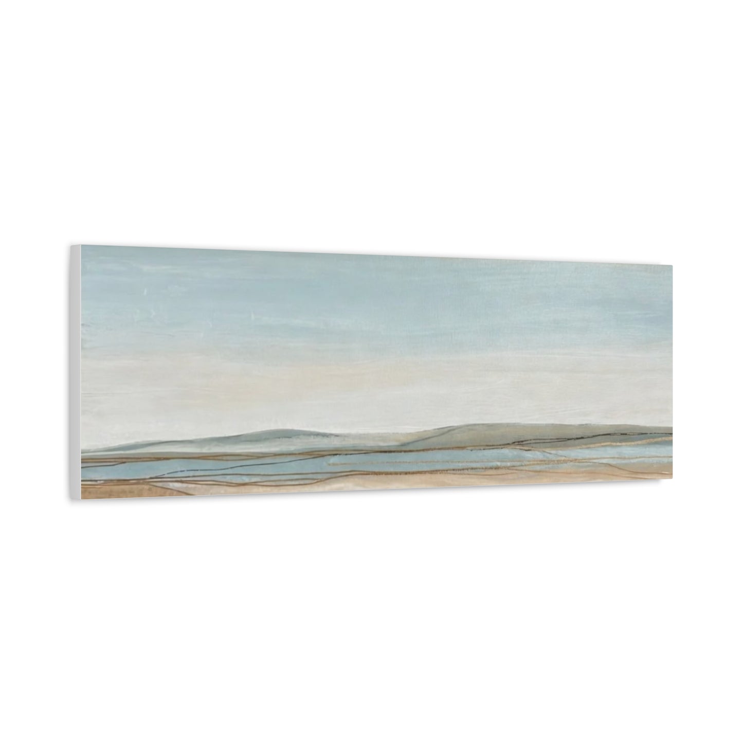 Coastal Pastel Landscape Canvas — Matte Stretched Wall Art