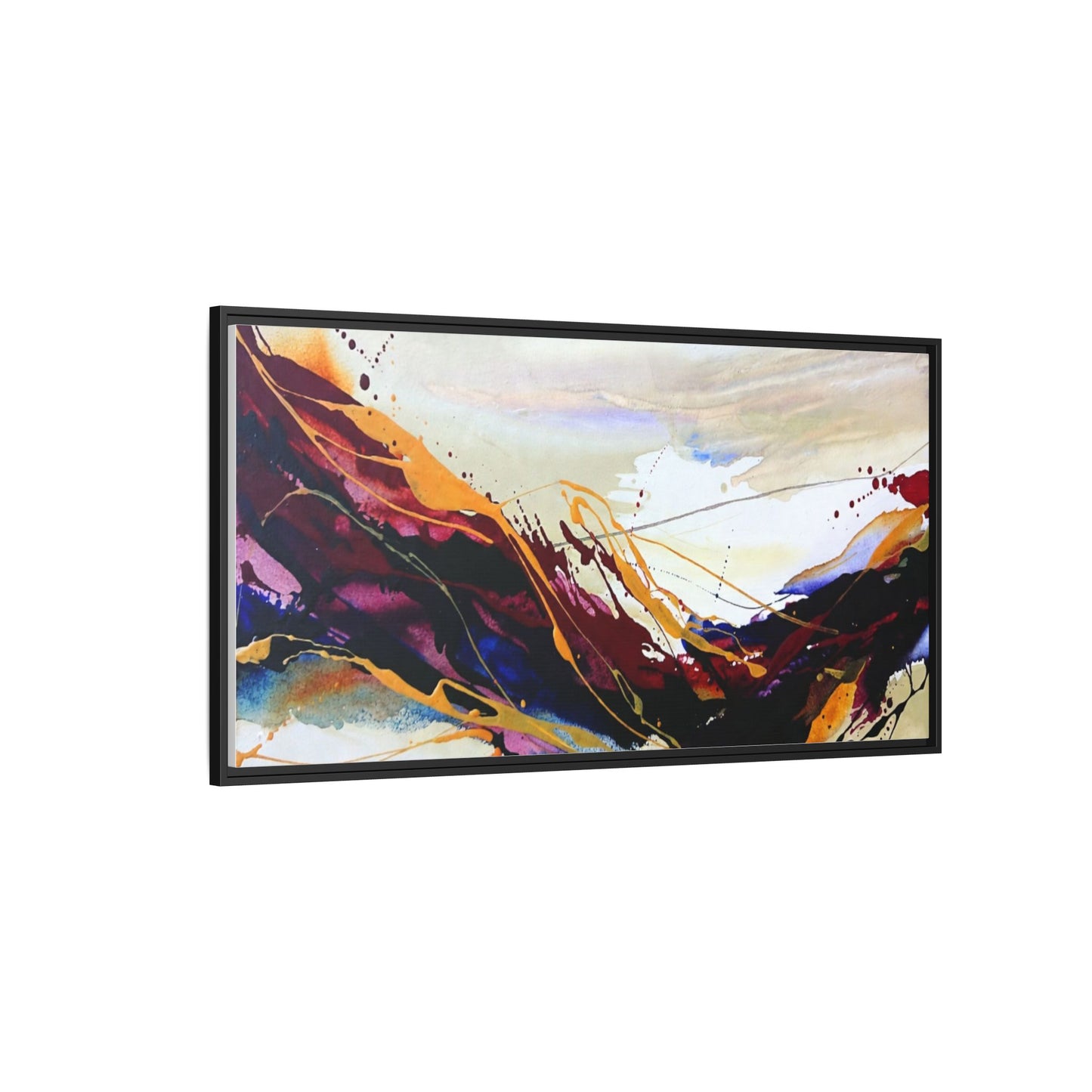 Abstract Flow Matte Canvas Framed Wall Art