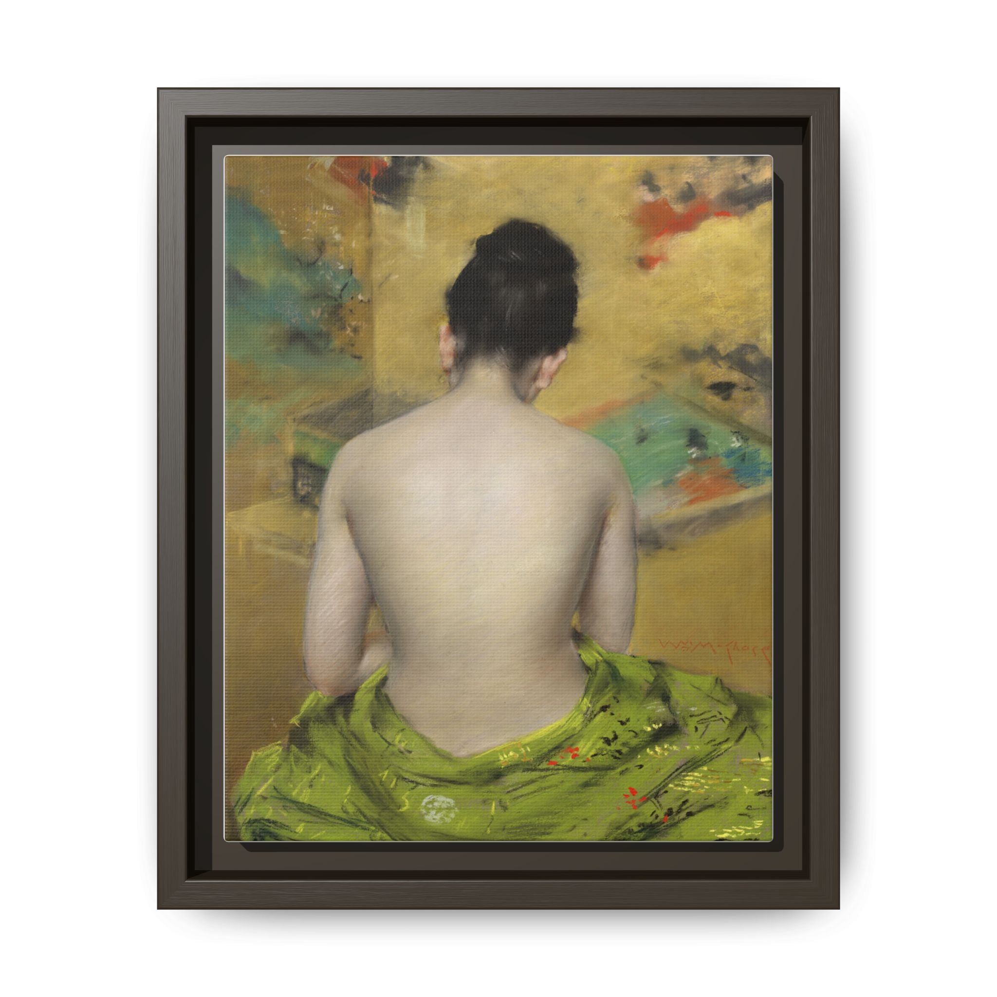 Study of Flesh Color and Gold by William Merritt Chase Framed Matte Canvas Art