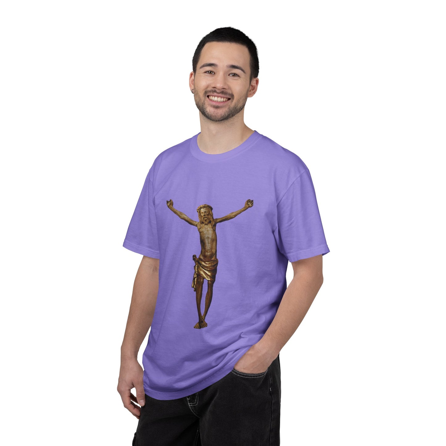 Unisex Christ on the cross Garment-Dyed T-shirt