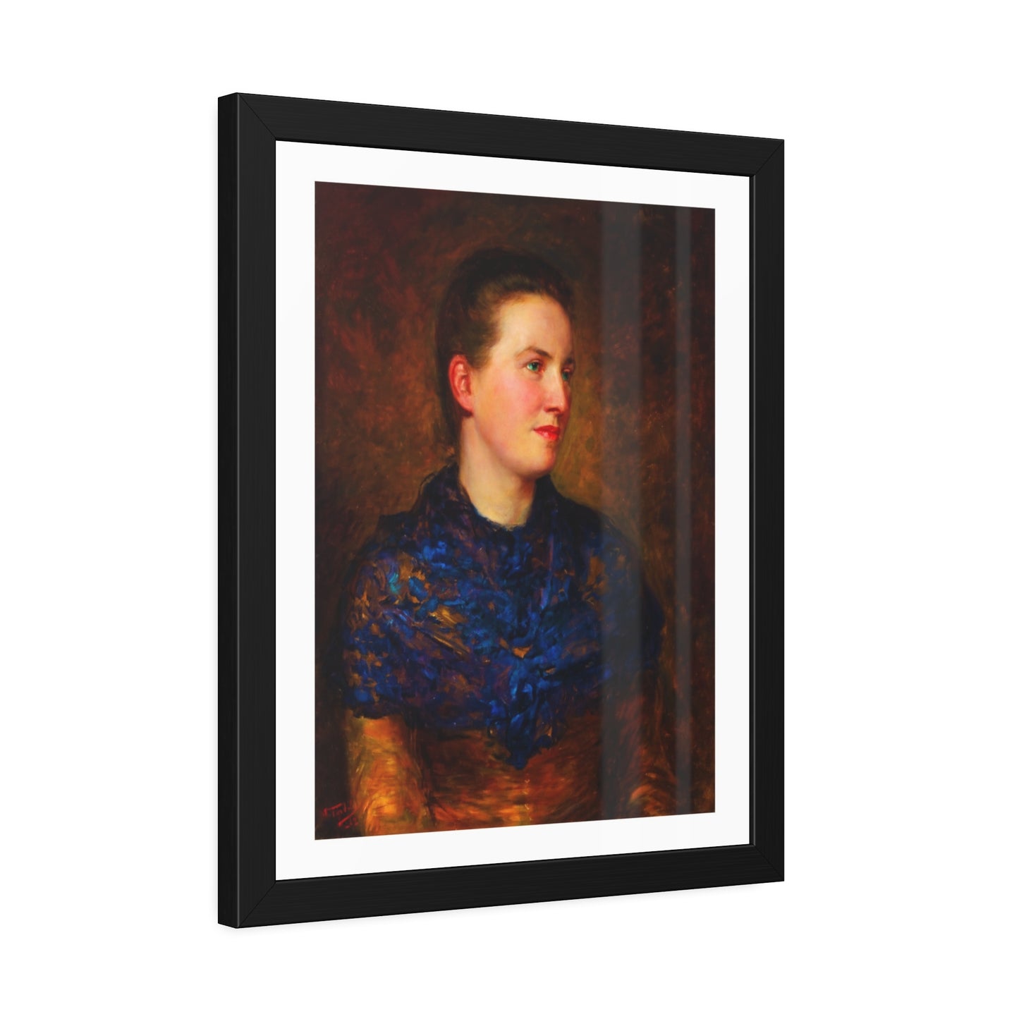 Framed Art Poster — Vintage Portrait Print in Black Frame