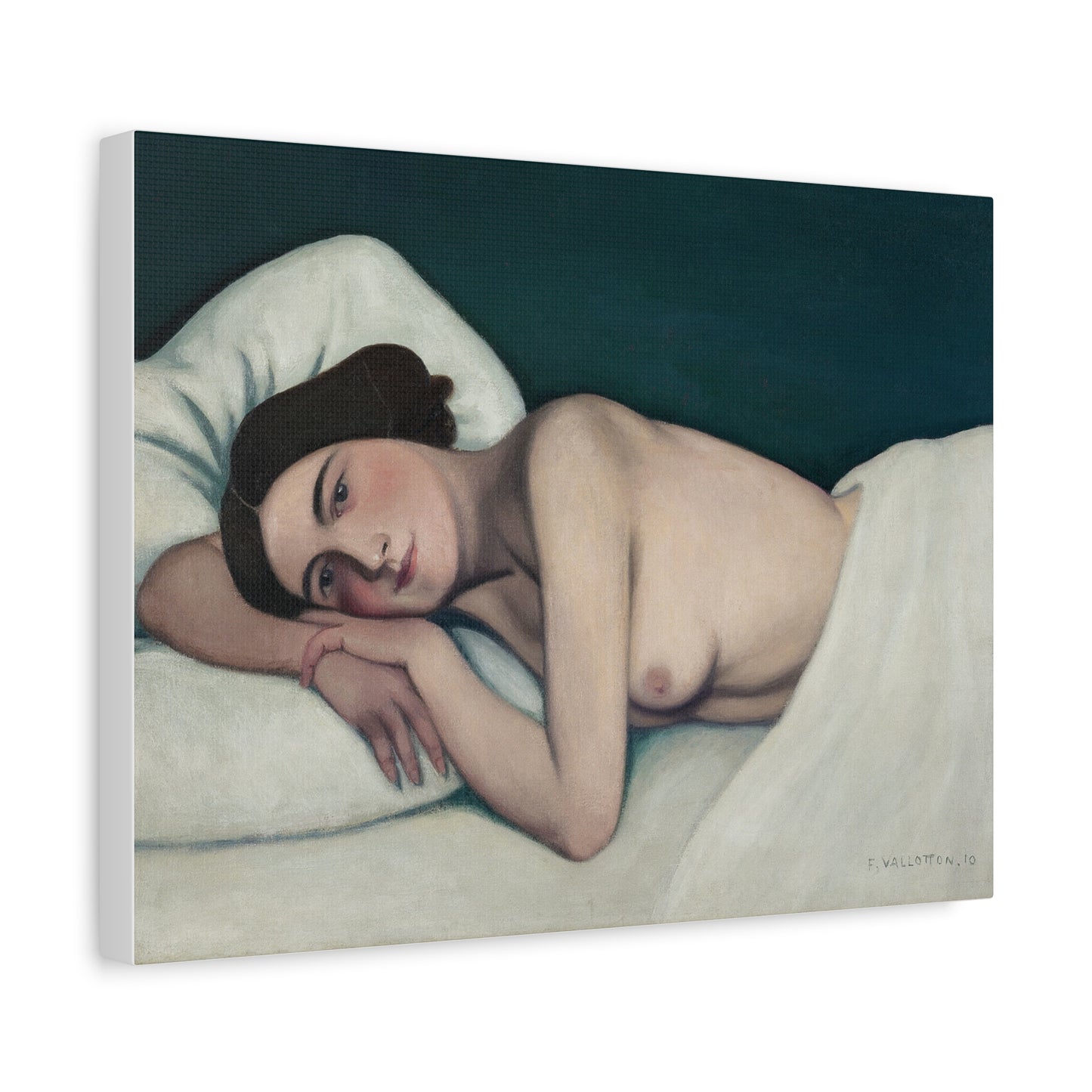Nu au lit by Félix Vallotto Matte Canvas Wall Art Print