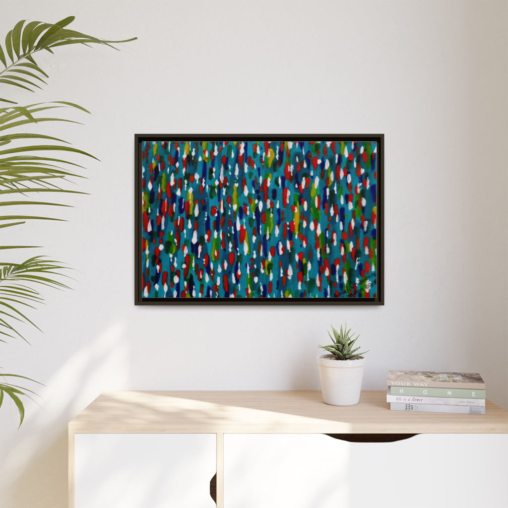 Colours Of The Soul Reflecting On Water by Ariel Chavarro Avila Matte Canvas Framed Art