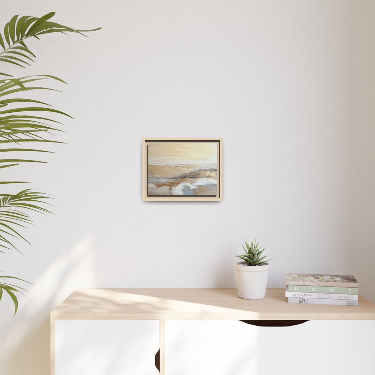 Framed Abstract Coastal Landscape Matte Canvas Wall Art