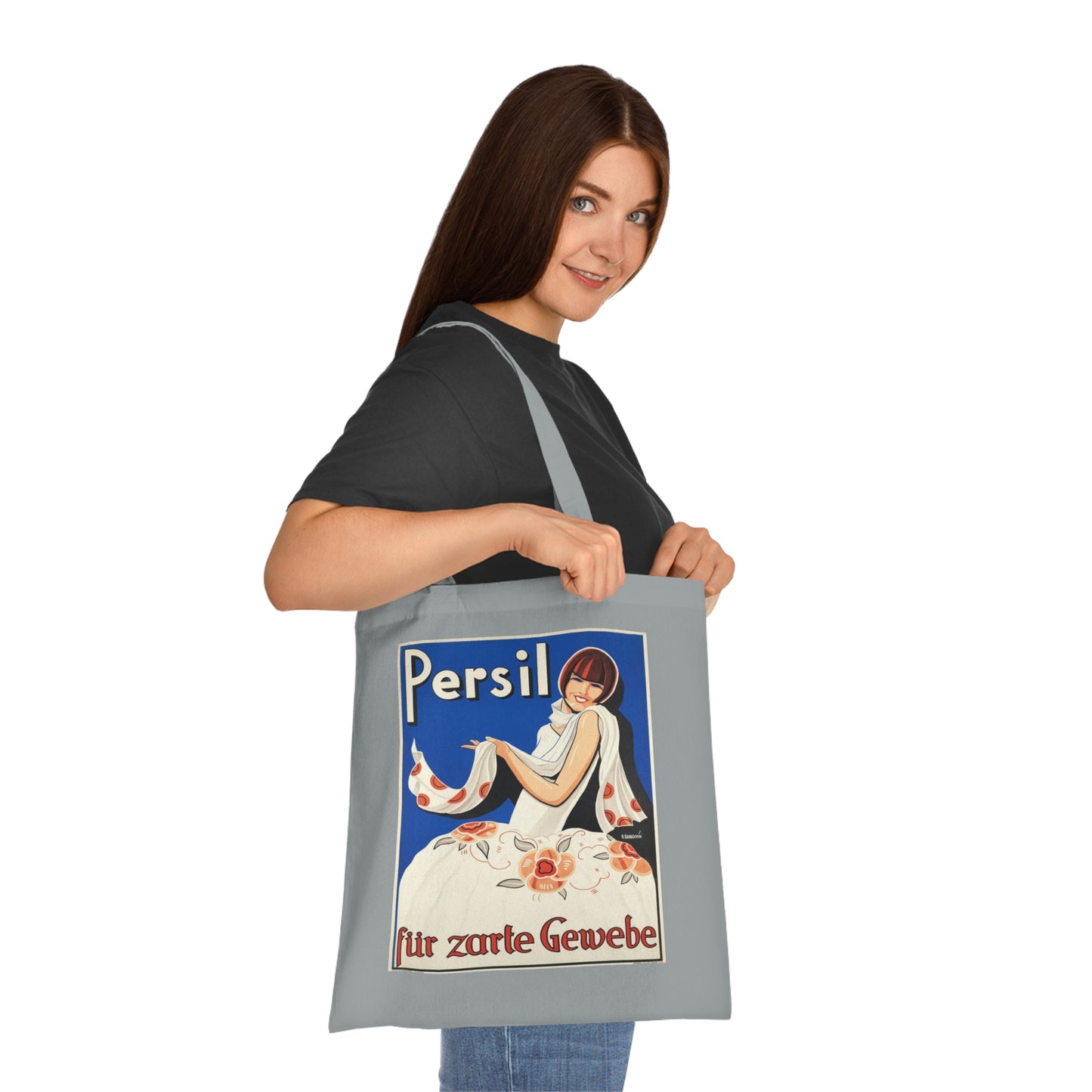 Vintage Persil Poster Cotton Tote — Retro Laundry Advertising Graphic Bag