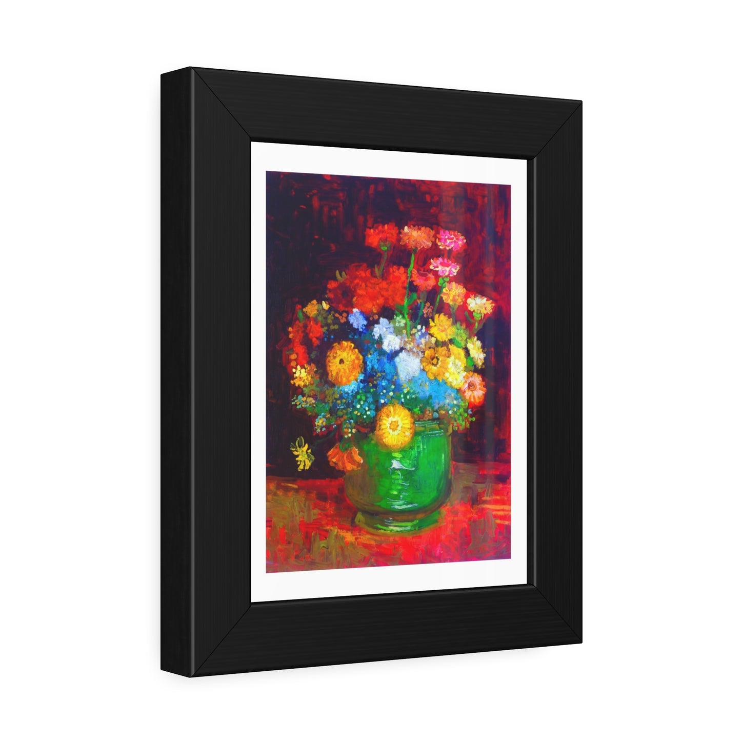 Framed Floral Poster — Colorful Bouquet Art Print