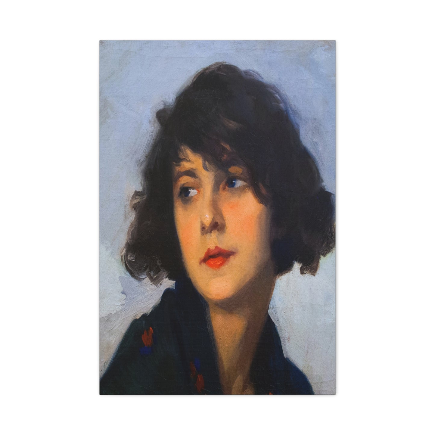 Mulher do chale verde (cropped) by Cyprien Eugene Boulet Matte Canvas Print — Stretched Wall Art