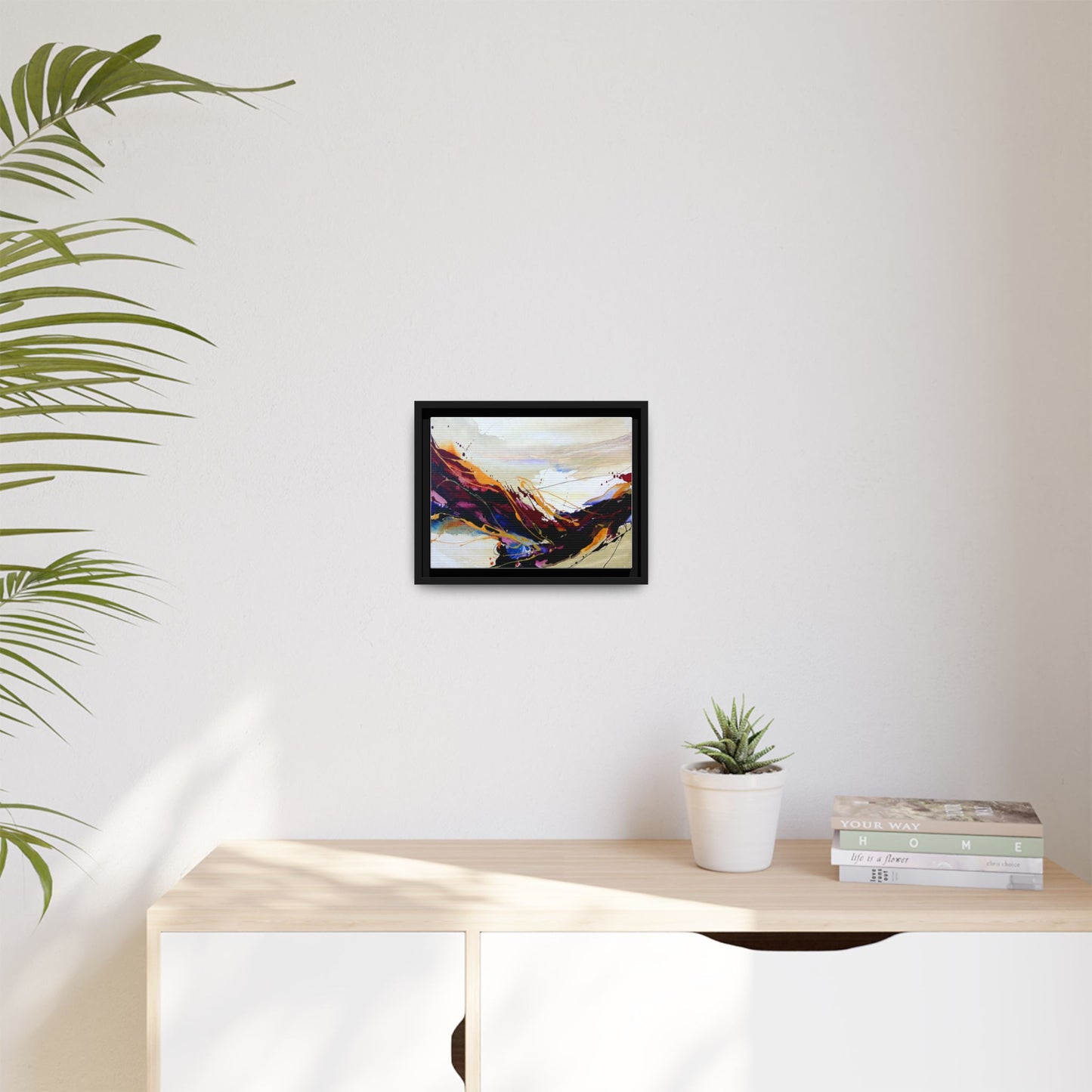 Abstract Flow Matte Canvas Framed Wall Art