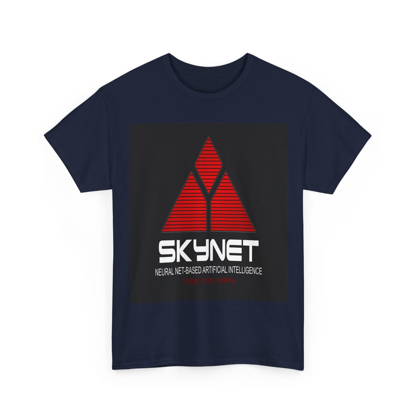 Skynet Logo Tee — Retro Red AI Graphic T-Shirt