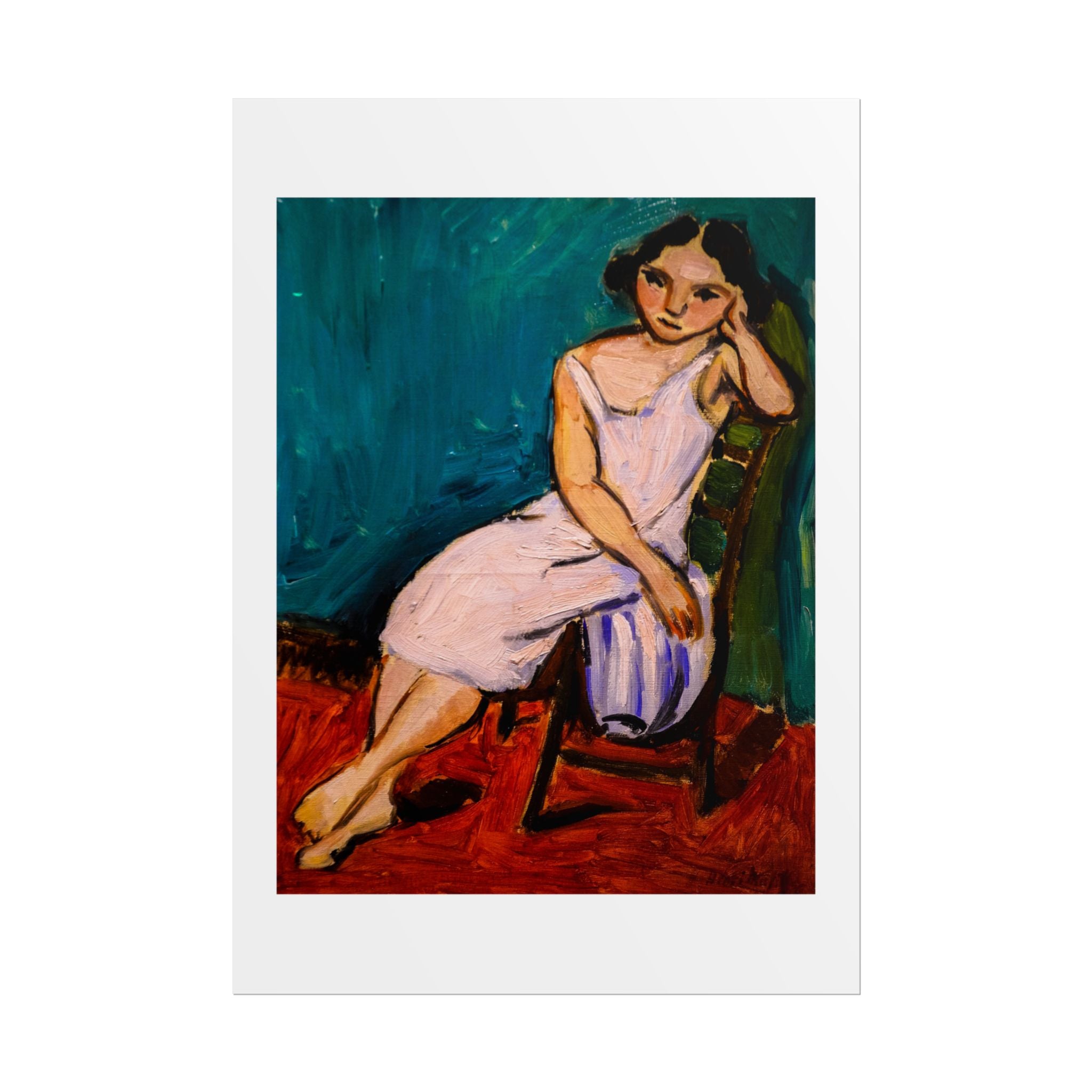 Jeune Fille assise by Henri Matisse Wall Art Print