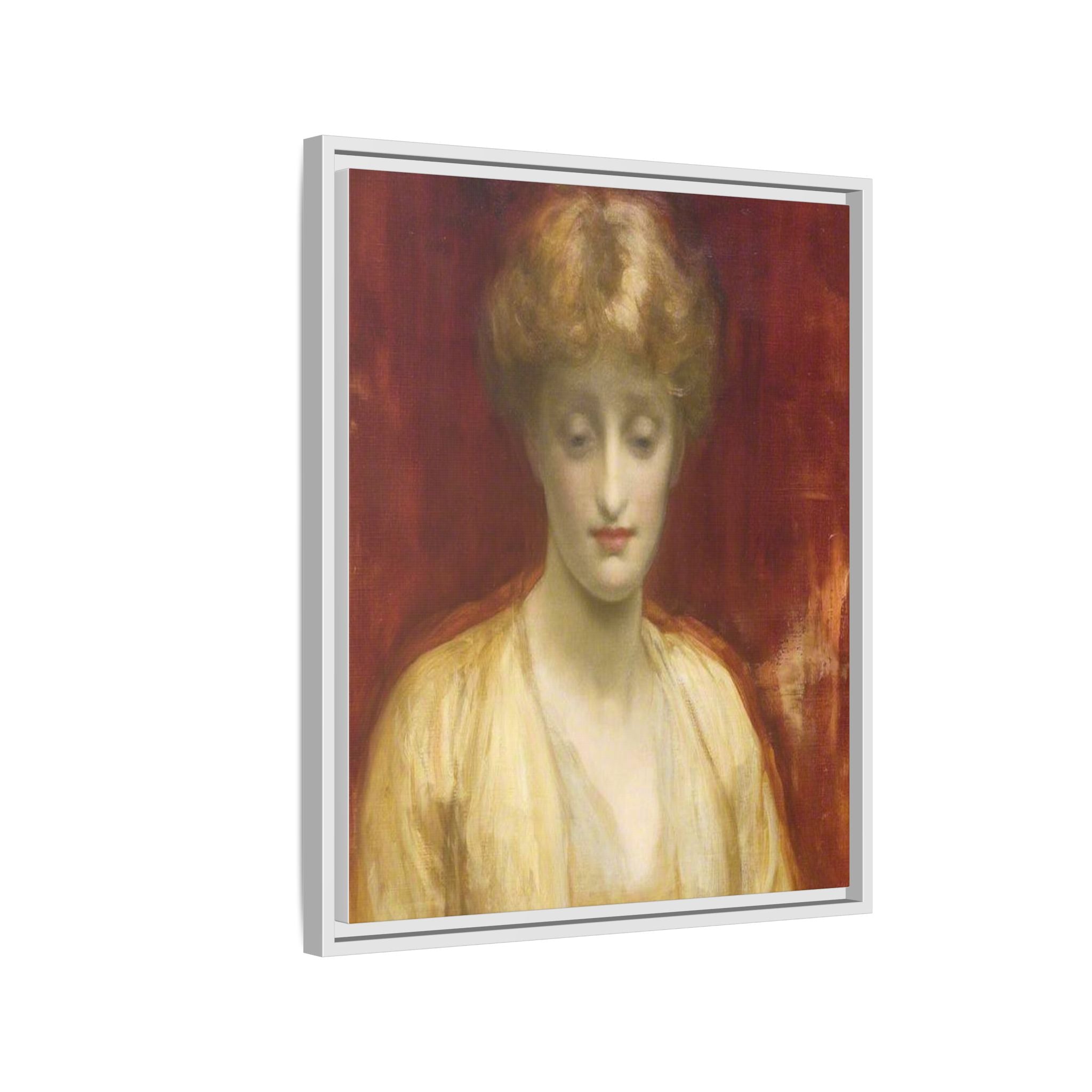 Mrs Williams by Lord Frederic Leighton Framed Matte Canvas Portrait Wall Art Print