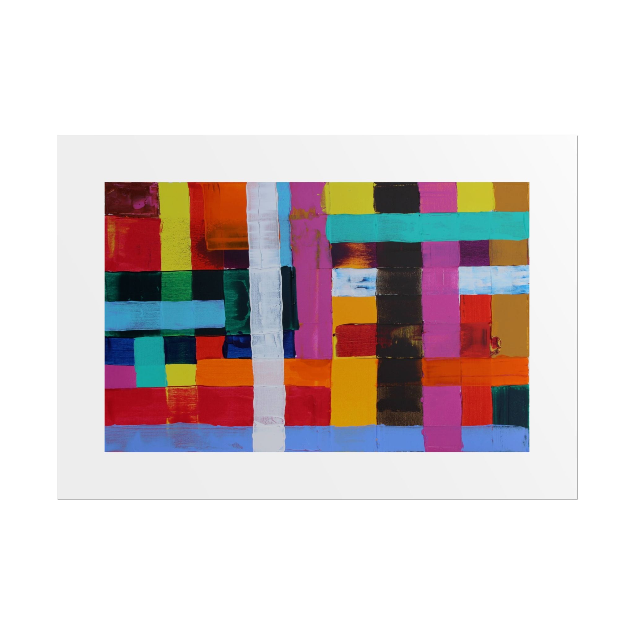 Farbfeld Malerei (Acryl) by Unknown Artist Wall Art Print