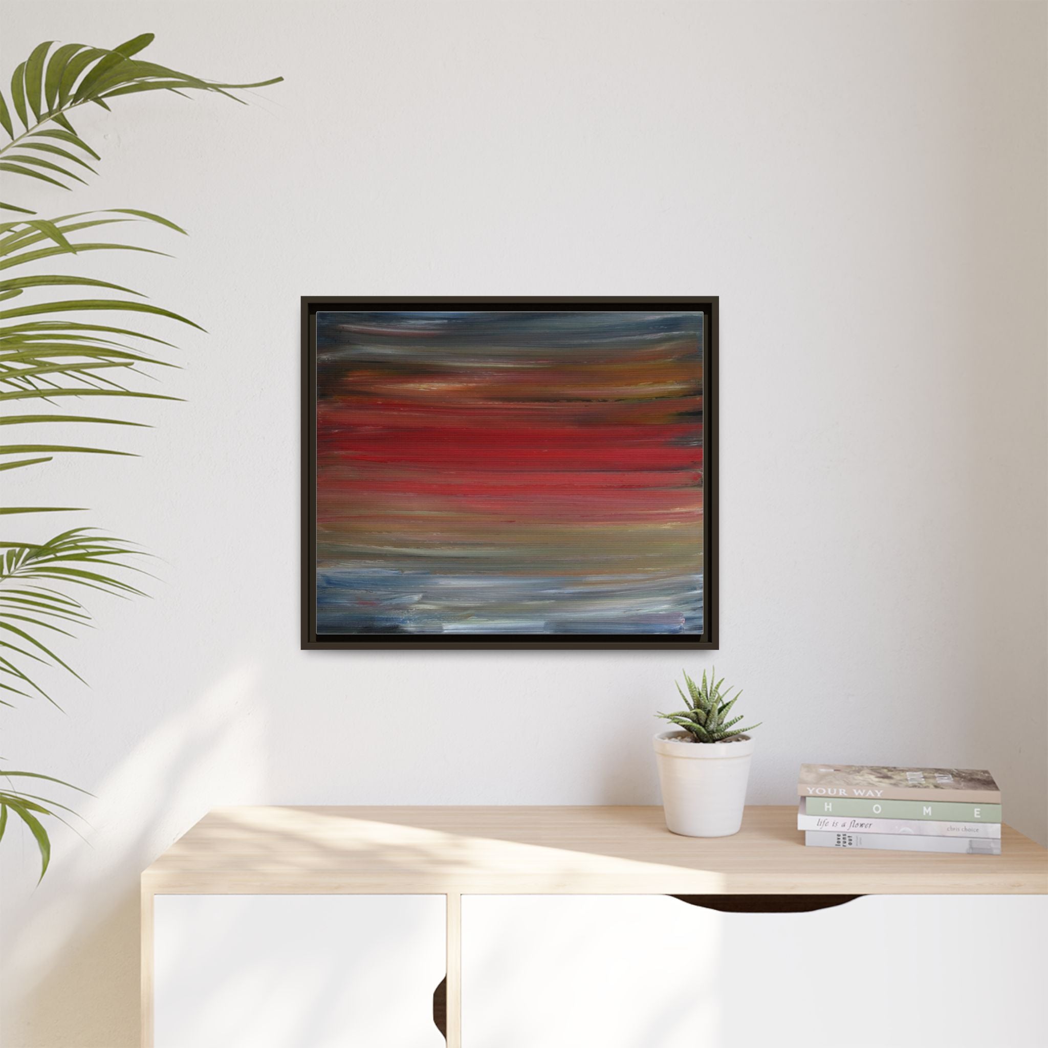 Misty morning by Norman Barrett Framed Matte Canvas Wall Art