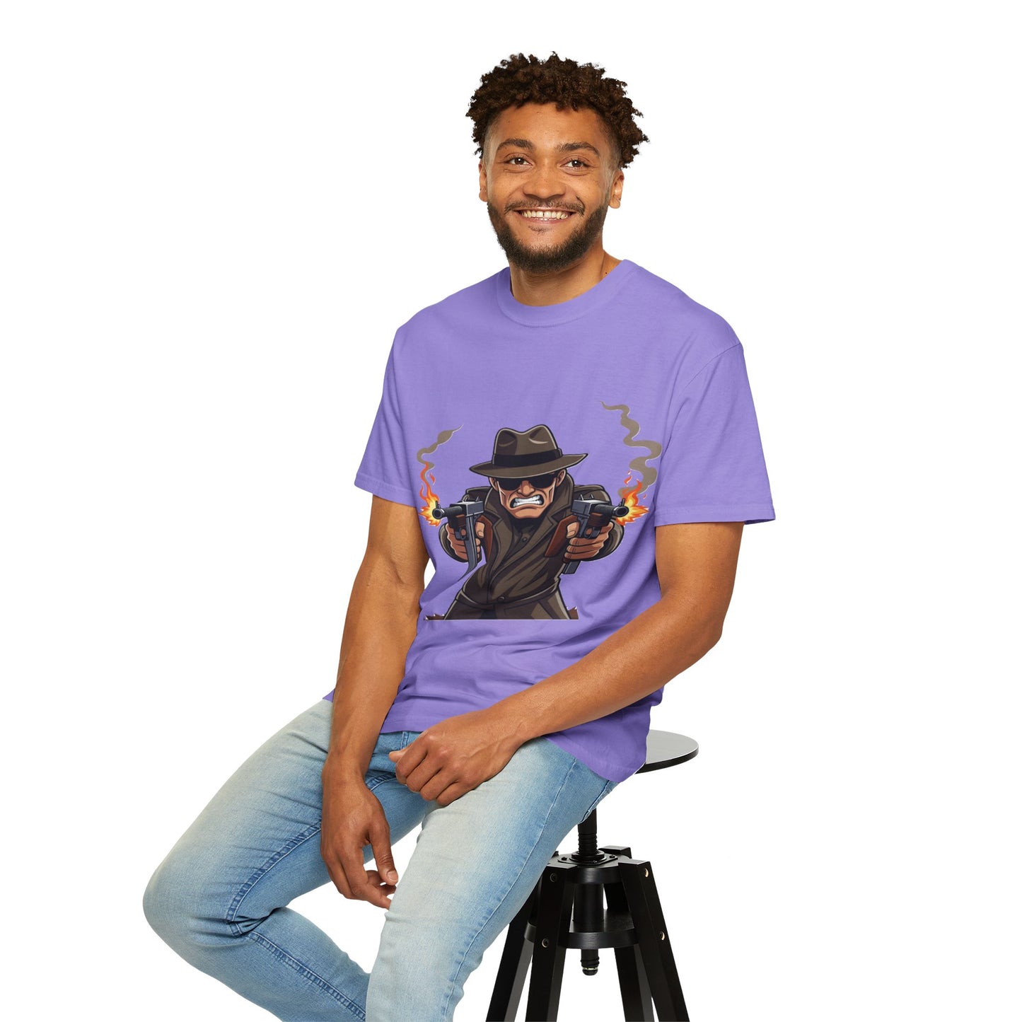 Vintage Gangster Shooter T-Shirt – Retro Mobster Graphic Tee