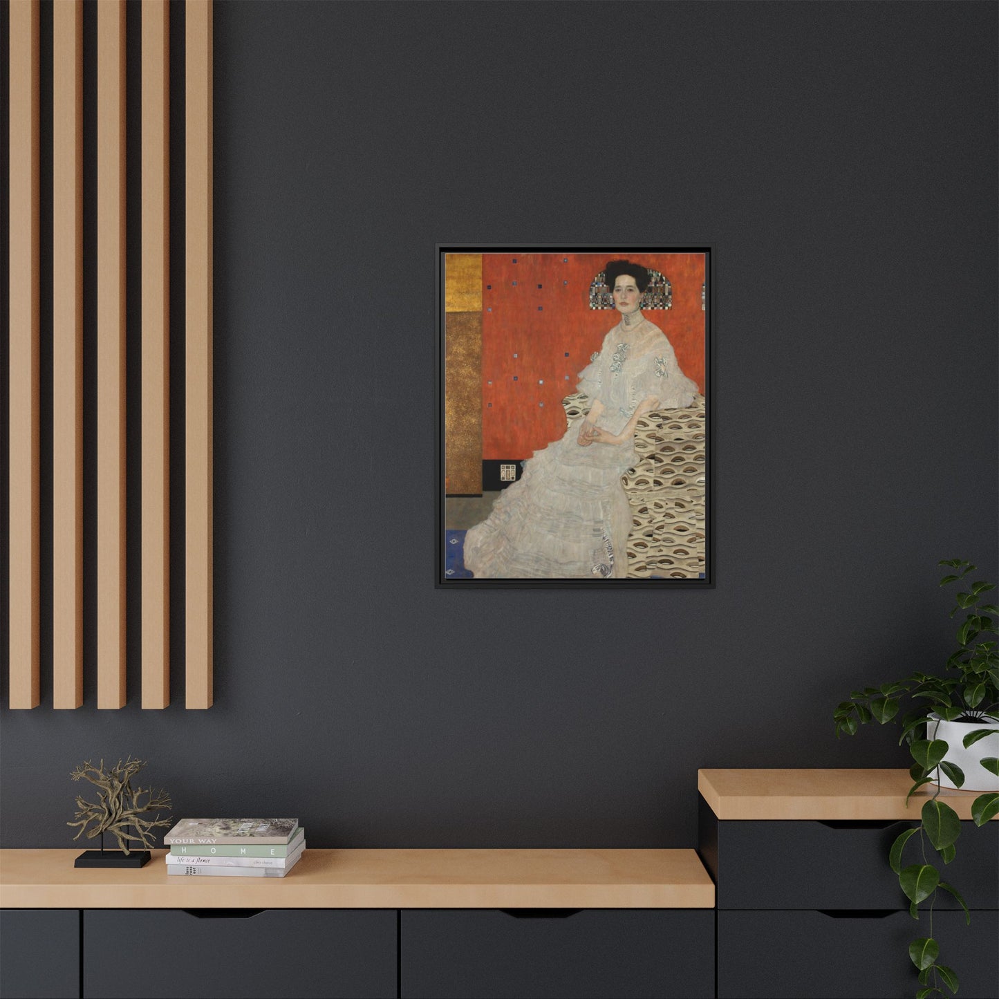 Fritza Riedler by Gustav Klimt Framed Matte Canvas Wall Art Print