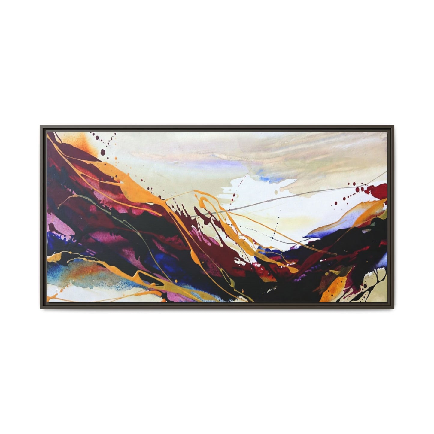 Abstract Flow Matte Canvas Framed Wall Art