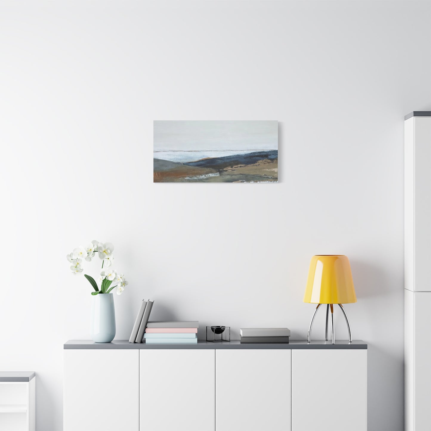 Abstract Coastal Landscape Canvas — Stretched Matte Wall Art