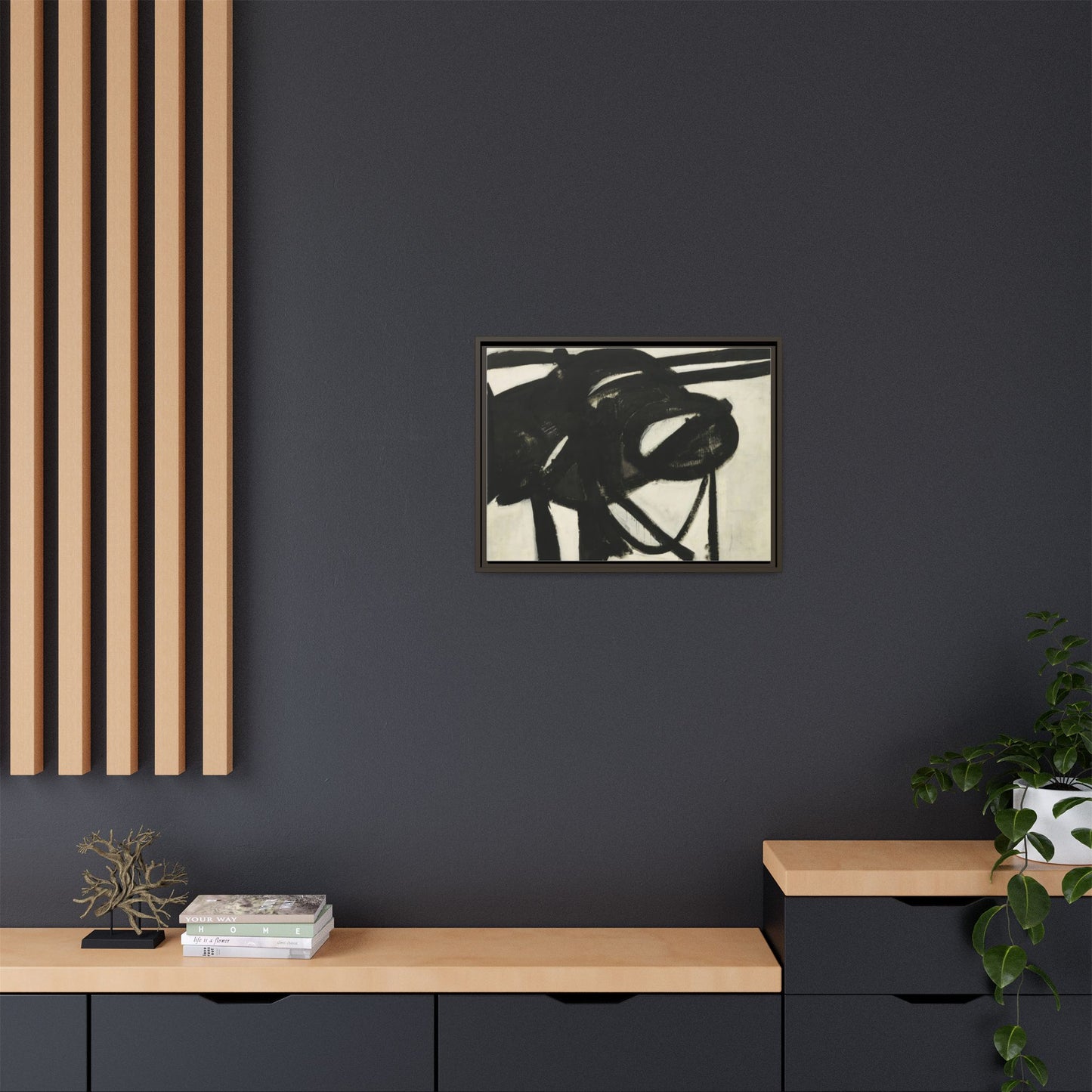 Chief by Franz Kline Abstract Matte Canvas Framed Wall Art